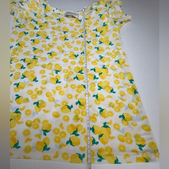 Pappagallo Yellow Green Ruffled Blouse - Picture 10 of 14